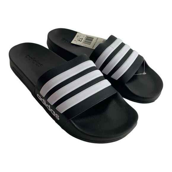 Adidas Adilette Shower Slides for Men - Core Black/Cloud White, US 12